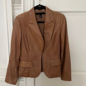 Women’s brown leather jacket